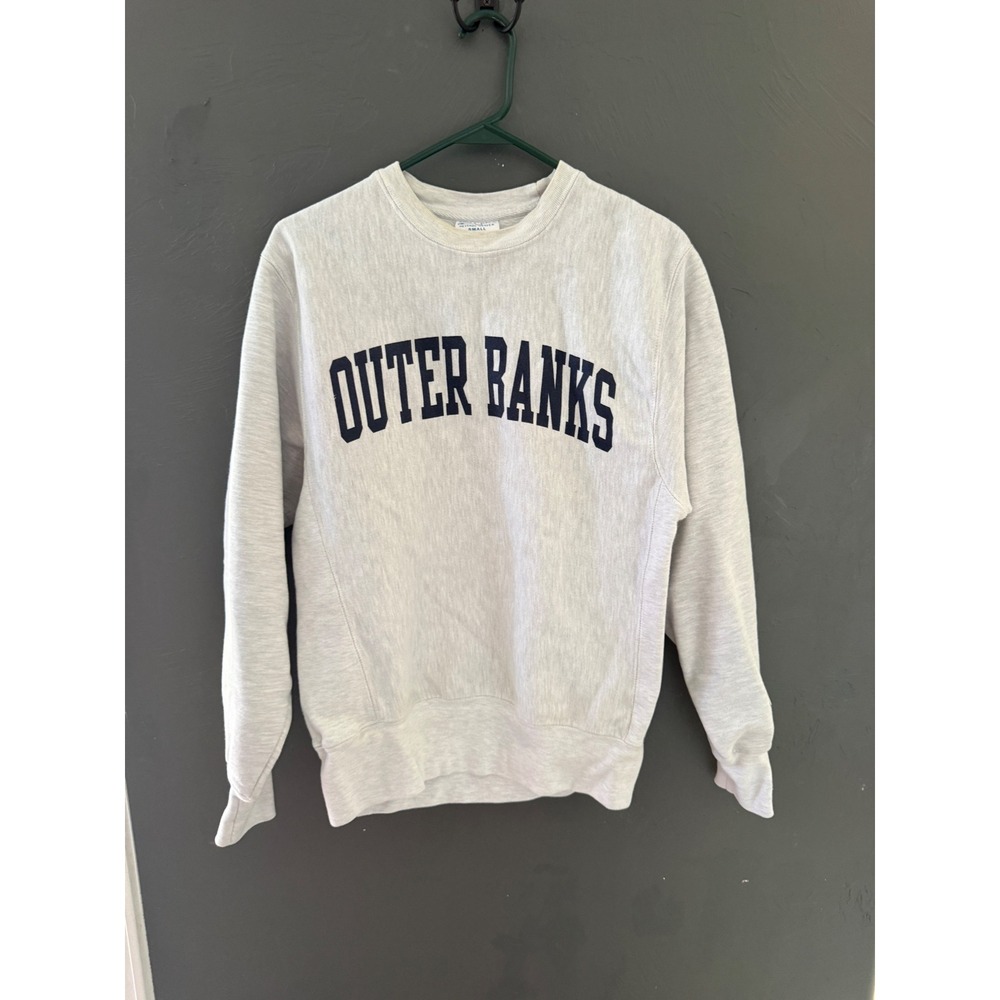 Champion Vintage Reverse Weave Outer Banks Sweatshirt Mens S Crewneck Pullover
